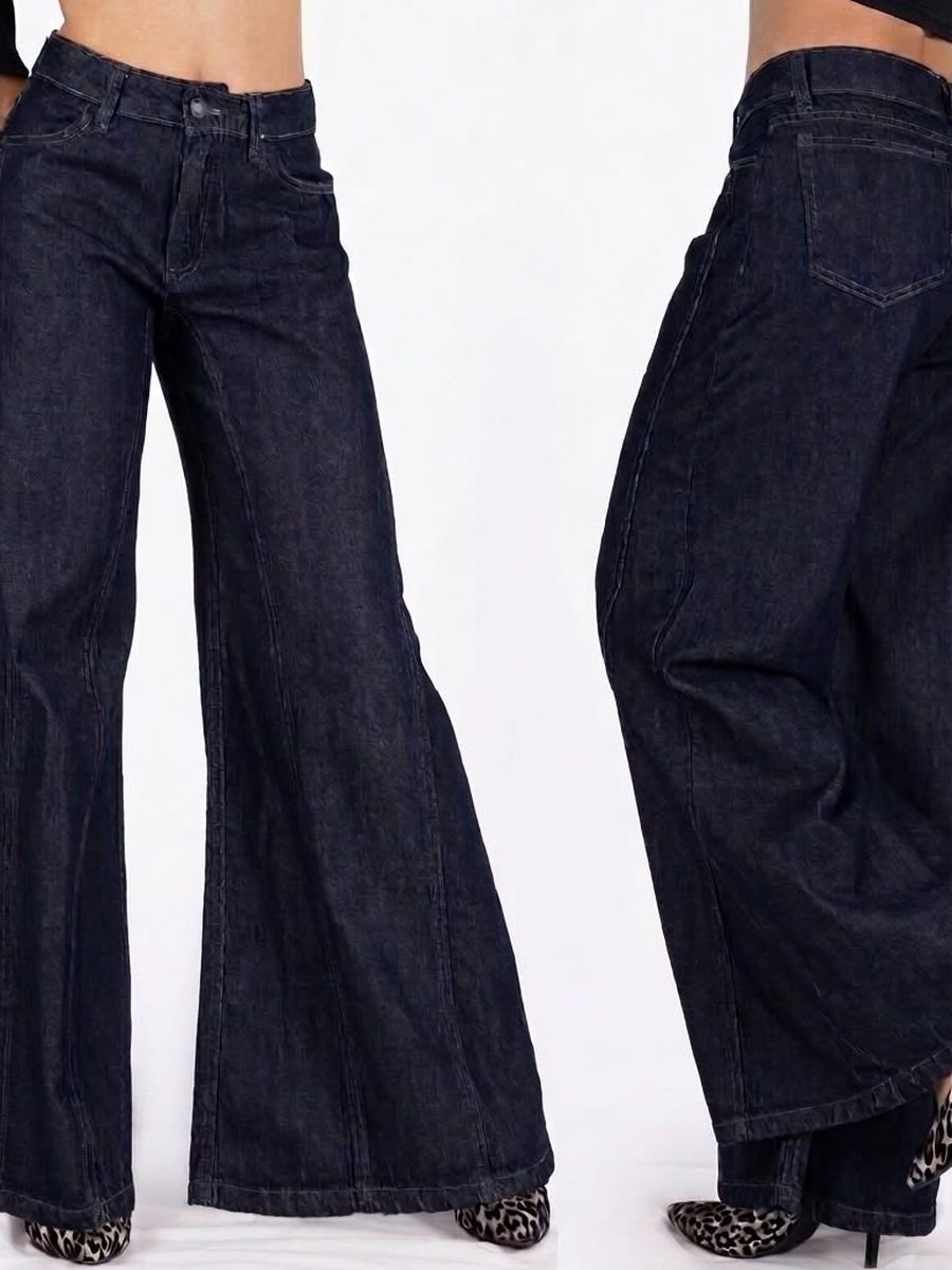 Jean Wide Oxford Azul Oscuro — ALBA Indumentaria