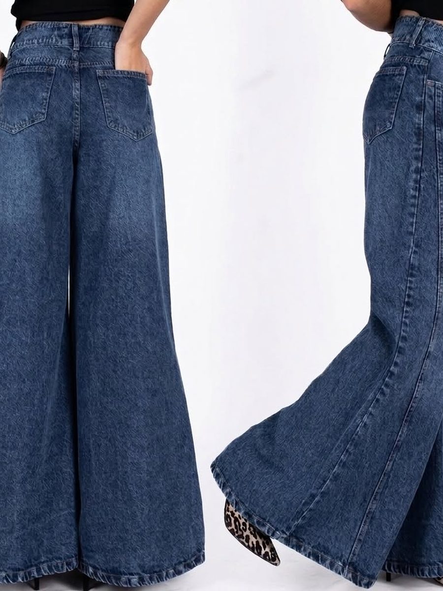 Jean Wide Oxford Tiro Alto — ALBA Indumentaria