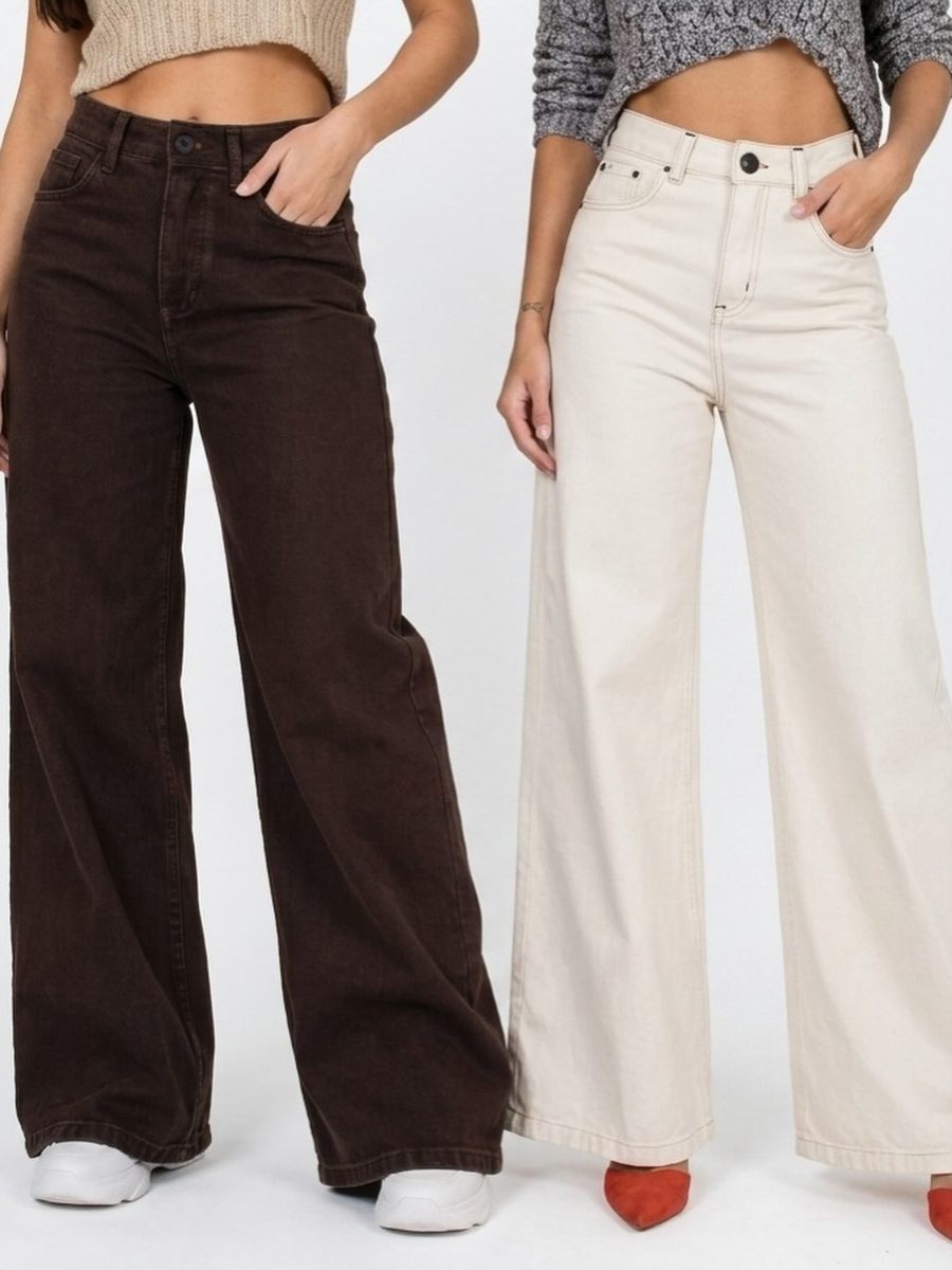 Pantalón Wide Leg Rígido — foto 3