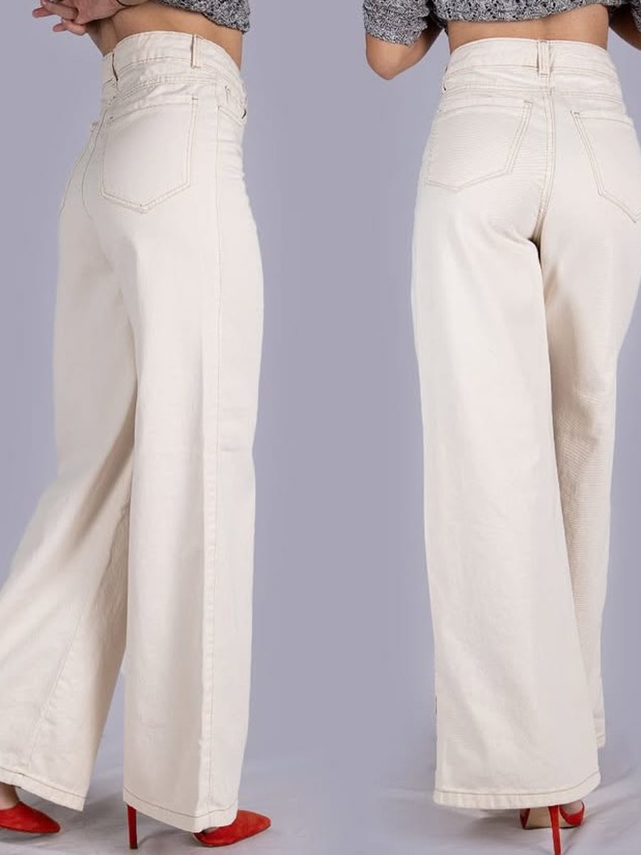 Pantalón Wide Leg Rígido — foto 4